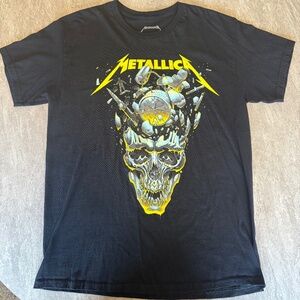 Metalica 2023/2024 Tour Shirt Black Skull Graphic Tee size L
